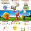 Pikmin-4 Geburtstagsparty-Dekorationsset: Papiergirlande, Luftballons, Tortenaufsatz, Cupcake-Aufsatz und mehr!