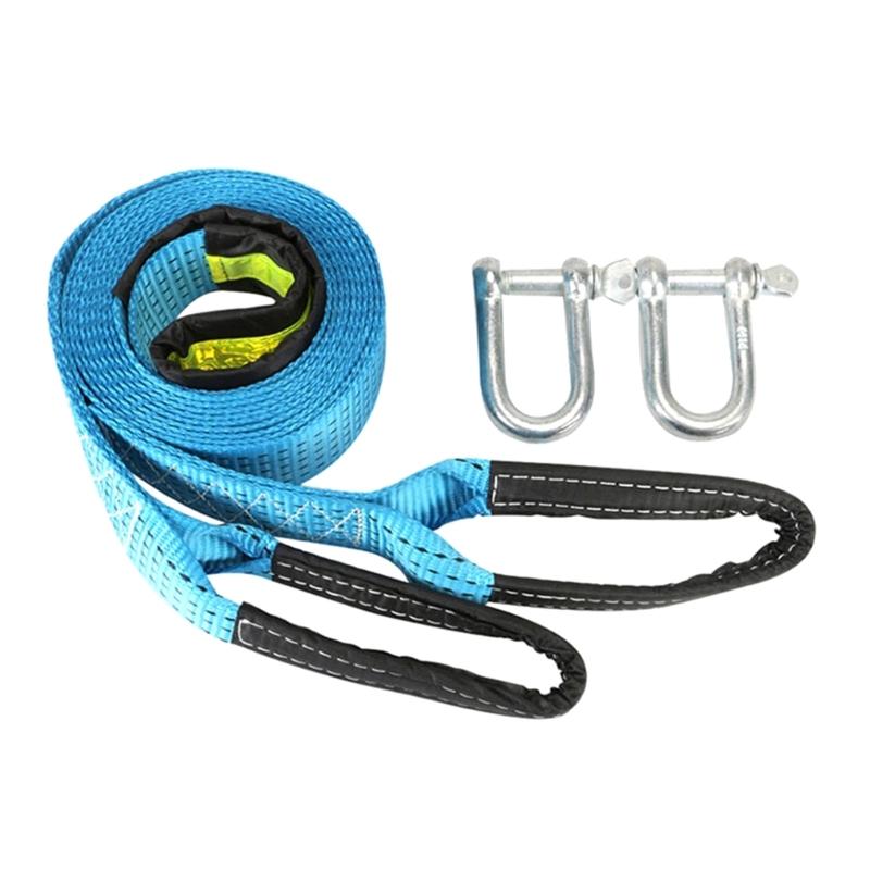 High Tensile Car Towing Belt Safety Towing Strap Emergency Towing Rope High Visibility Towing Enhances Safety Features