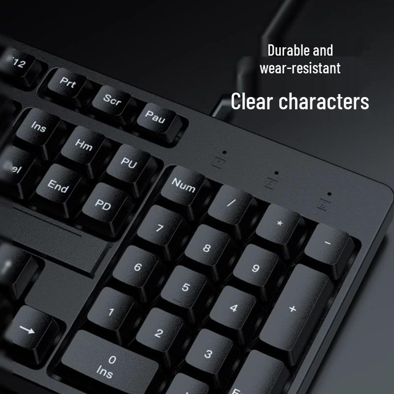 Kabelová business klávesnice a sada tichých myší pro PC a notebooky
