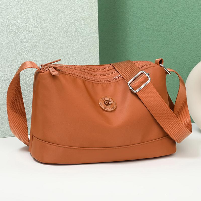 Sac à bandoulière en nylon imperméable multicouche pour femme