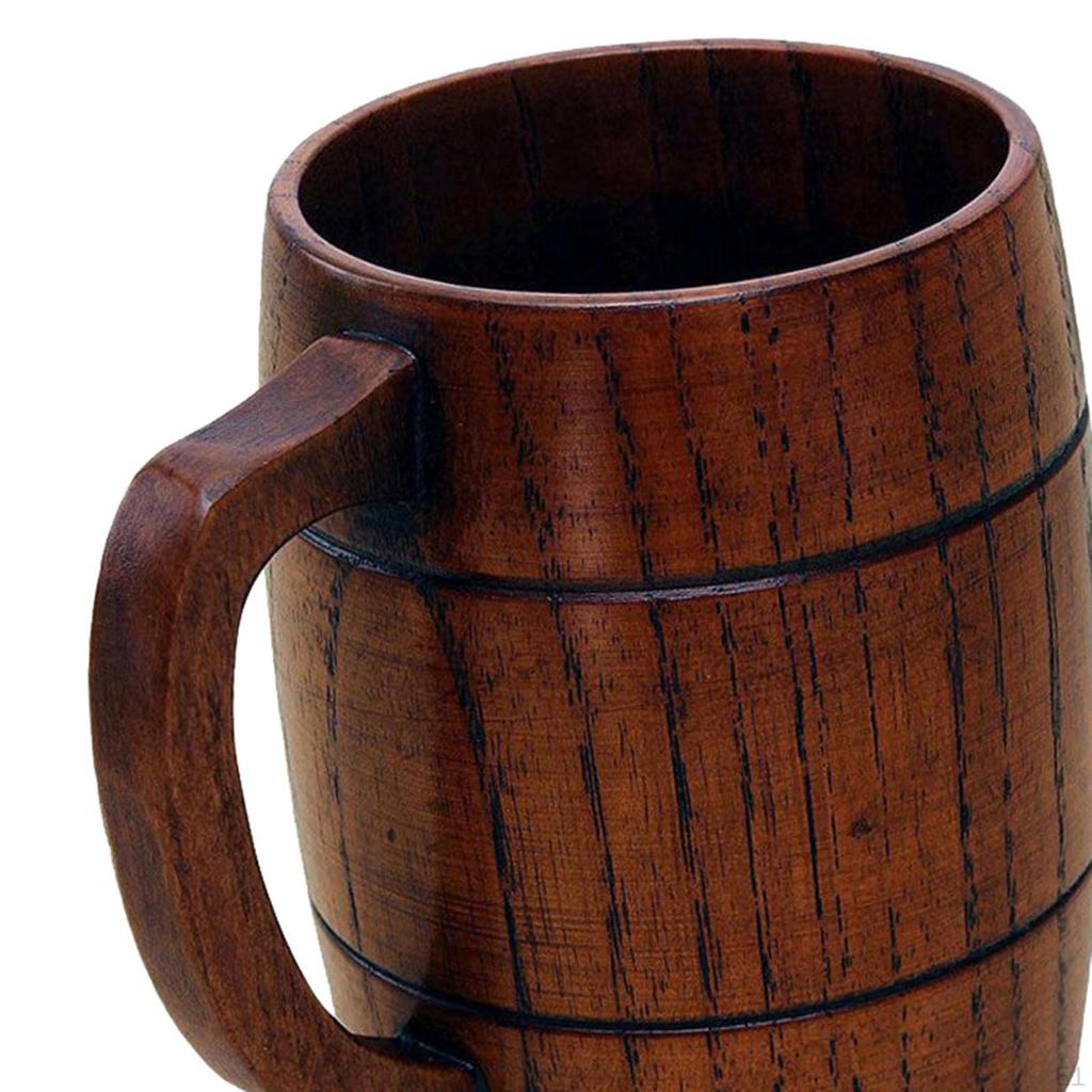 Pivní džbánek 14oz, dřevěná nádoba - pohár na vodu pro muže, ženy / bar, domácnost, kancelář