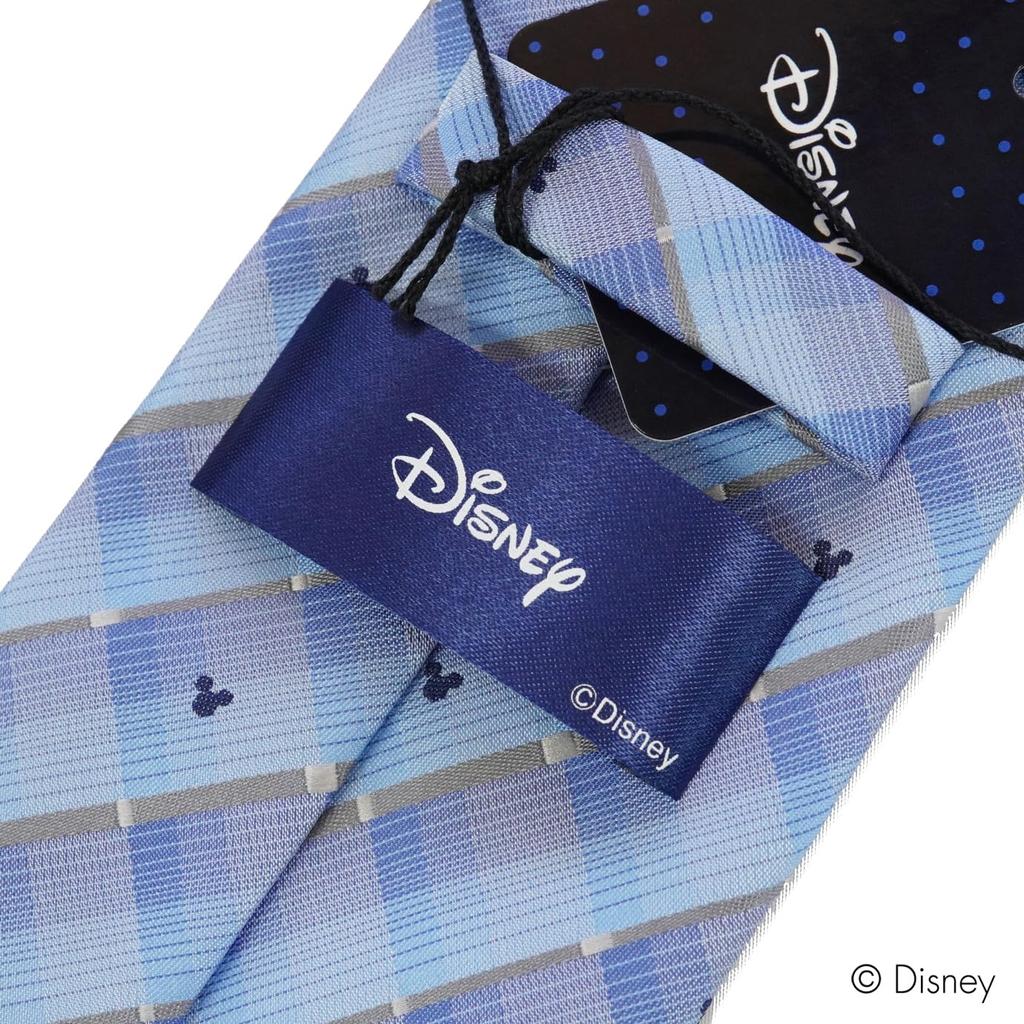 [Disney] Necktie (Three Circle Silhouette Gradient Check Pattern) D50037 Light Blue