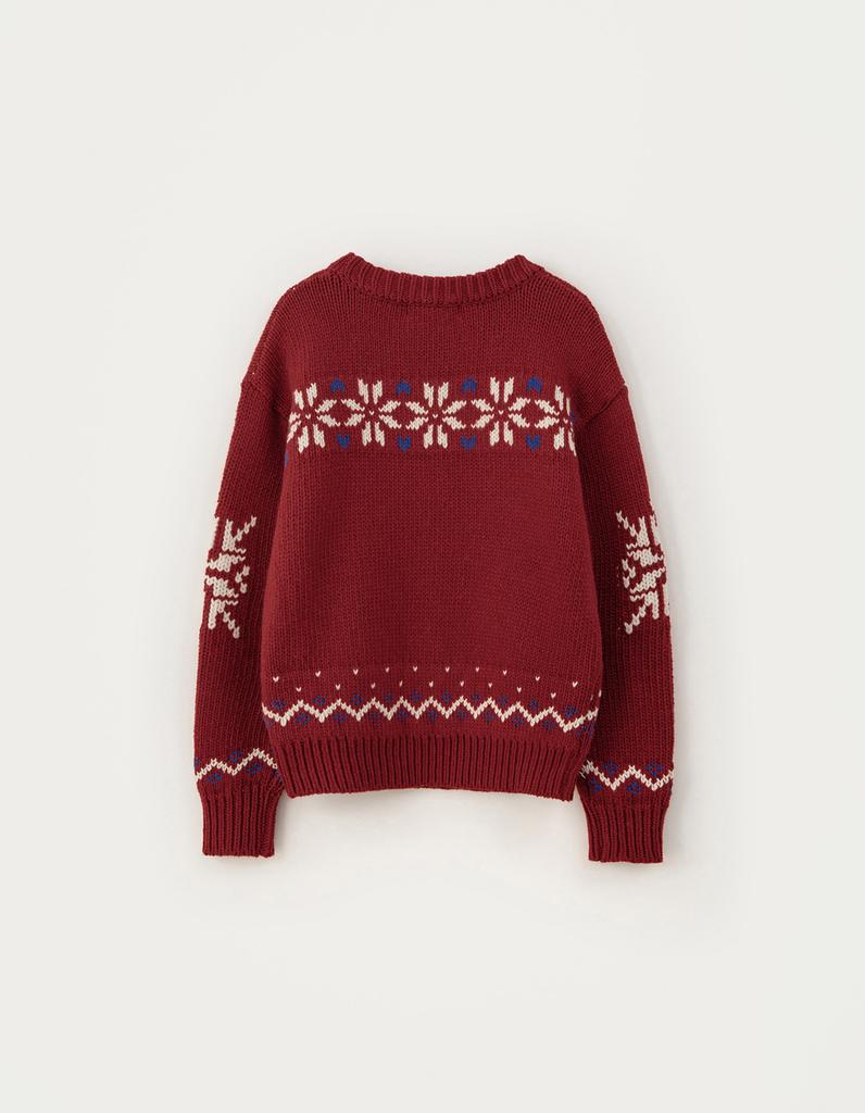 Sseomweeobeoteo Penguin Wool Sweater - Red