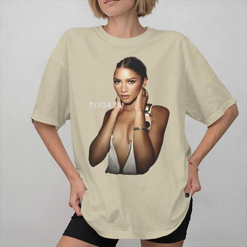 Unisex Women Graphic Ruby Rue Zendaya T Shirt Tee Pure Cotton Tshirts Clothes