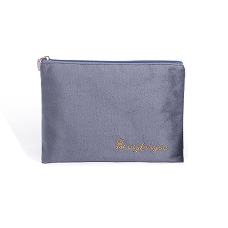 

Velvet Travel Makeup Organizer Set: Flannel Clutch with Large Capacity Lipstick Storage