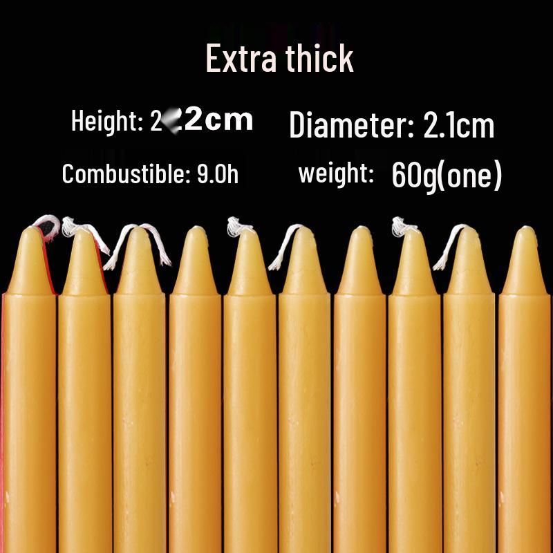 Red & White Smokeless Odorless Emergency Candles - Burn-Resistant, Cotton-Wick Disaster Prevention Lighting