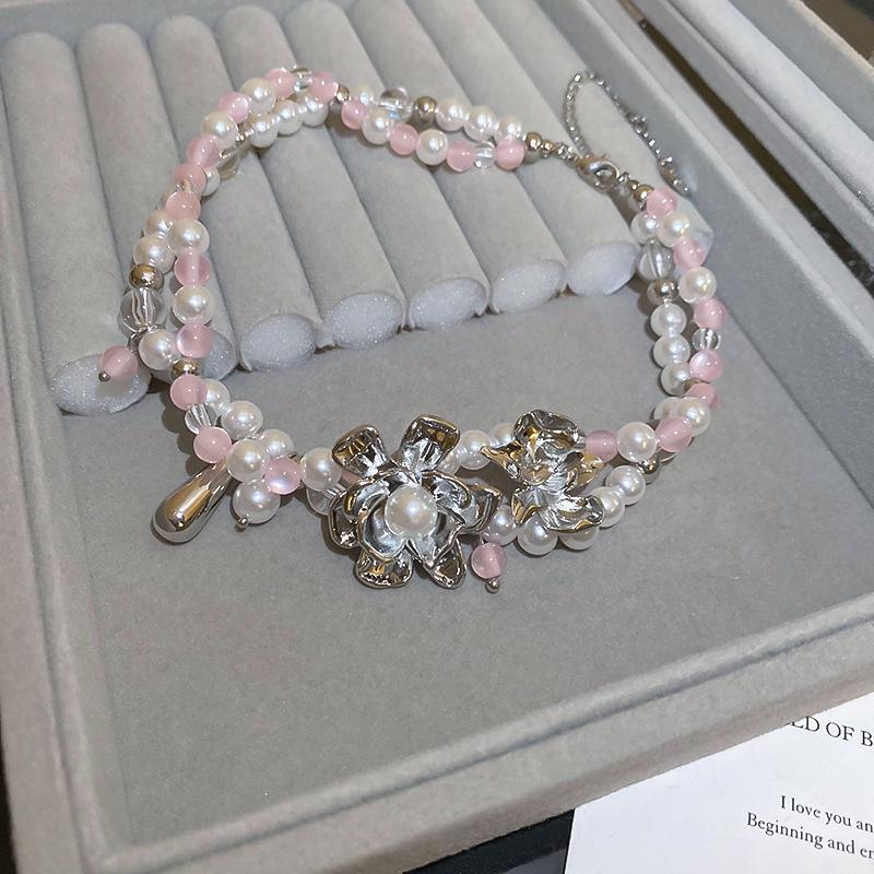 Dopamine Pearl Necklace: Retro Court Style Versatile Clavicle Chain for Women