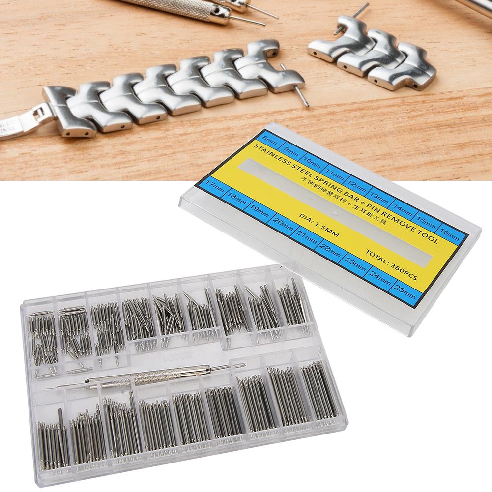 360Pcs Double Ended Watch Band Spring Bars Pin Remove Tool Watch Repair Tool
