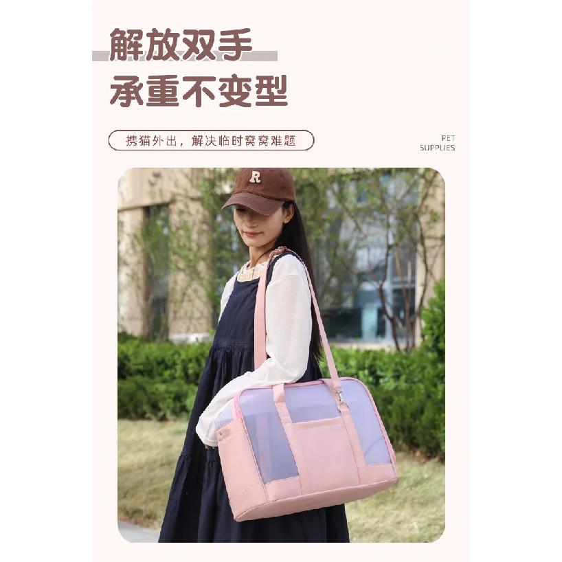 Cat Bag for Easy Outdoor Use Large Capacity Pet Transparent and Simple Pet Shoulder Bag Small Animal Carrier