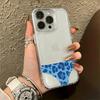 Blue Leopard Bikini Transparent Phone Case For Iphone 17E 16 16E 15 14 13 12 11 Pro Max 14 Plus 17 Air Cute Soft Case Cover