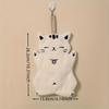 2pcs Cute Cat Hand Towels - Soft, Quick-Dry, Hanging Design with Loop, Adorable Cartoon Cat Face, Perfect for Bathroom, Kitchen, or Outdoor Use