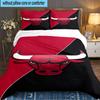 Red Bulls Basketball 3PCS Bedding set,Ideal for 1pc Duvet Cover And 2pcs Pillowcases Perfect for Fan gift,Ideal for Bedroom, Dormitory