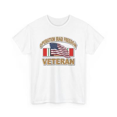 Operation Iraqi Freedom Veteran Graphic T Shirt Unisex Heavy Cotton Tee