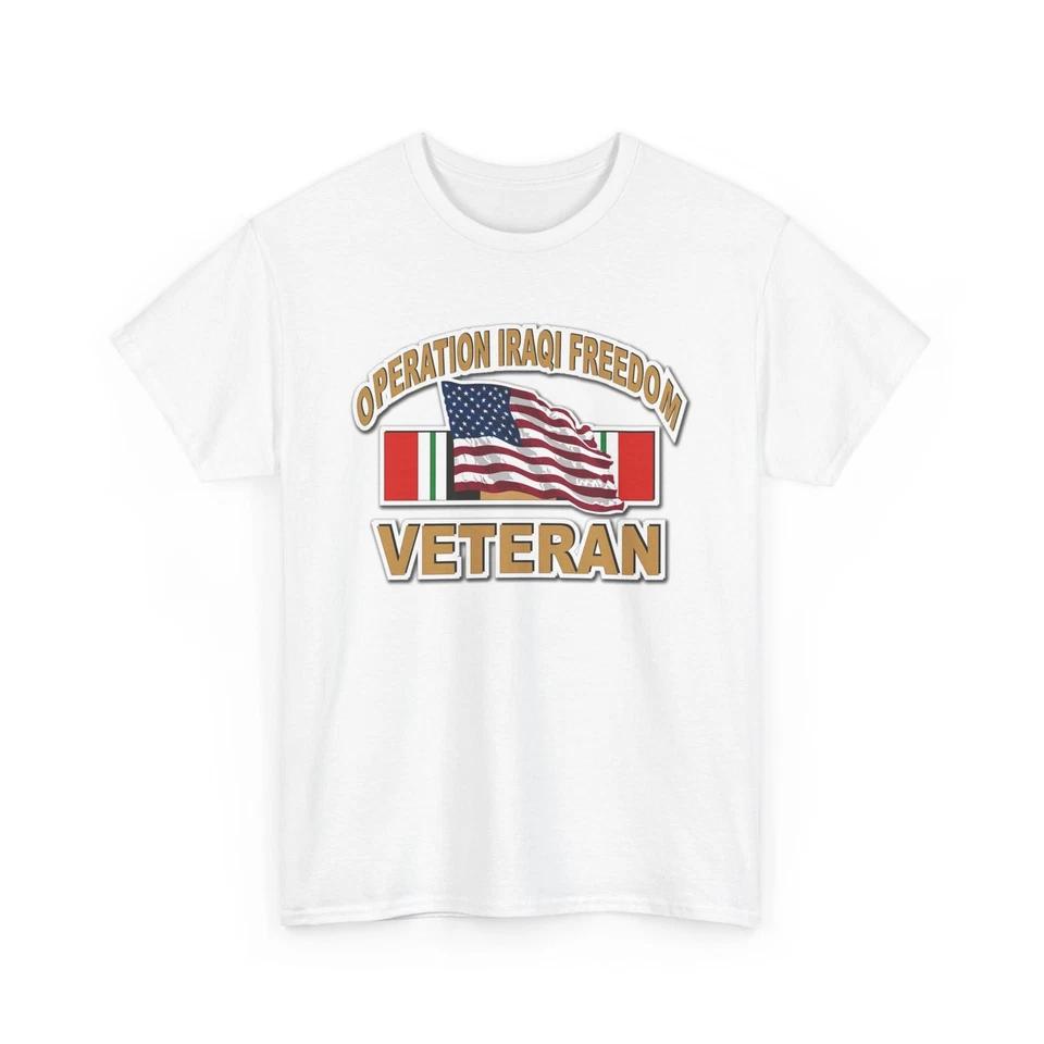 Operation Iraqi Freedom Veteran Graphic T Shirt Unisex Heavy Cotton Tee 2XL