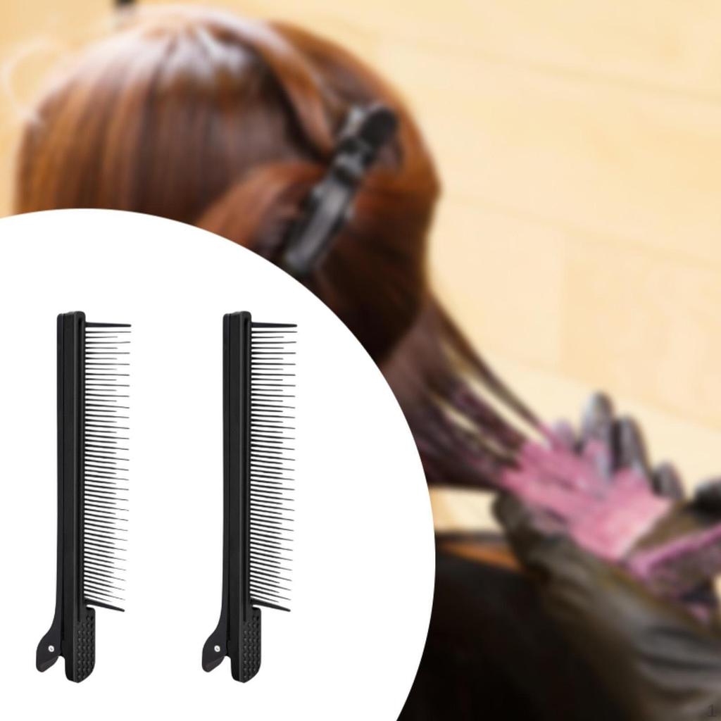 2 Pieces Hairdressing Assistant Comb Hair Clamp Portable Barber Shop Clip for
