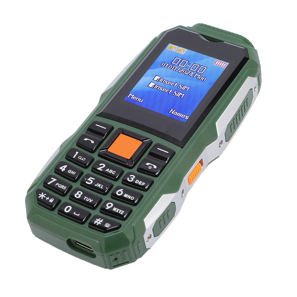 Seniorský mobilní telefon 1,77palcový displej 2G síť 4800mAh baterie Dvě SIM karty Seniorský mobilní telefon