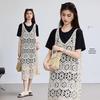 VICTORIA&VERA Layered Crocheted Vest Dress Set