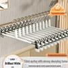 Stainless Steel Non-Slip Skirt & Pants Hanger with Clips - Seamless Storage Solution