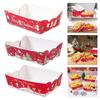 Bulk Disposable Christmas Snacks Boxes Paper Trays For Holiday Parties Paper Structure Festival Decoration