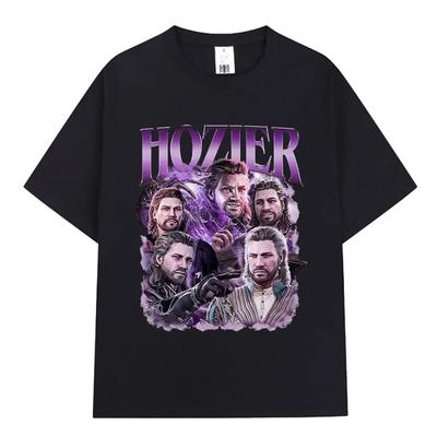 Hozier Funny Meme Gale Baldurs Gate 3 Printed T-shirt Men's Hip Hop Harajuku Short Sleeve T-shirt 100% Cotton Casual T-shirt