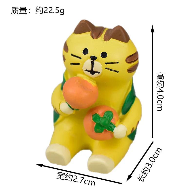 Japan Zakka Autumn Harvest Chestnut Series Fishbowl Decoration Bedside Tabletop Ornament Resin Craft Toys Collectible Gifts