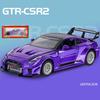 1/32 Nissan GTR CSR2 Skyline Model auta ze slitiny Ares tlakově litá kovová hračka Auta na hraní s vysokou simulací Pull Back Collection Dětské hračky dárek