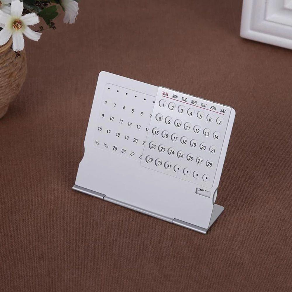Zinc Zinc Alloy Desk Decor For Home English 100 Years Calendar Perpetual Calendar Metal Calendar Calendar
