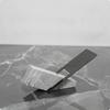 Tabletop Magazine Rack Stylish with Marble Base Geometric