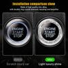 Bling Crystal Double Rhinestone Car Engine Start Decoration Ring, Sparkling Push Start Button Sticker, Key Ignition &amp; Knob Ring Decoration, Bling