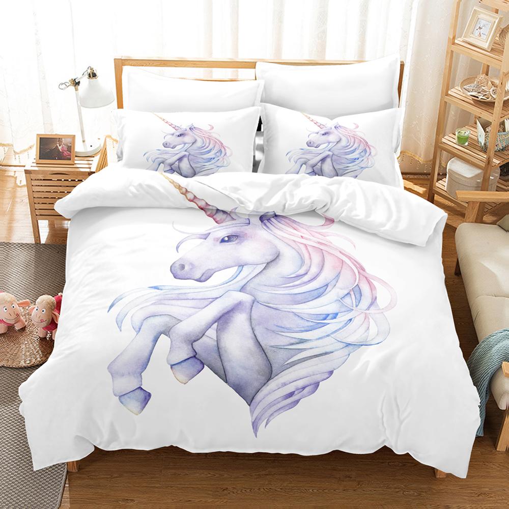 3D Cartoon Horse Duvet Cover Set With Pillowcase Twin Full Queen King Size Bedding Sets