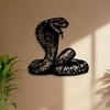 One Piece Cobra Metal Wall Art, Snake Statue Mural, Halloween New Year Gift, Rust Resistant Outdoor Fence Indoor Decoration