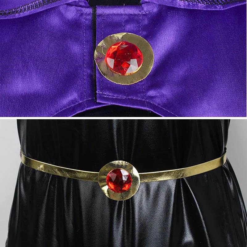 Teen Titans Raven Cosplay Costume With Cap Deluxe Jumpsuit Cloak Belt Suit Halloween Uniform For Women Girls