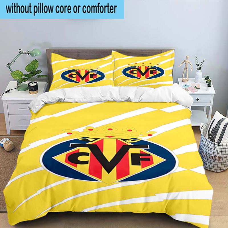 3PCS CF Football Emblem Bedding Set,Including 1pc Duvet Cover And 2pcs Pillowcases Perfect for Bedroom, Dormitory, Fan Christmas Gift