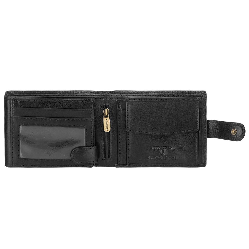 Zapinany Skórzany Męski Portfel Mato Grosso RFID