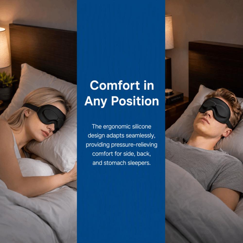 Comfortable Dry Eye Sleep Mask Moisturizing Silicone Eyeshade 3D Stereoscopic Eyeshade  Sleep