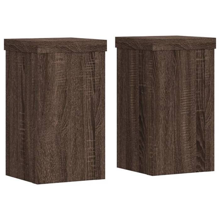 VidaXL Plant Stands 2 Pcs Brown Oak Engineered Wood, Flower Stand, Pot Stand, Plant Support 852885