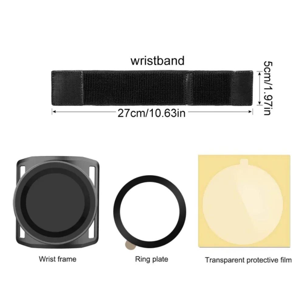 Magnetic Armband Wristband Phone Holder Stand for iPhone 16 MagSafe Xiaomi - Universal Mobile Phone Mount for Cycling Hiking Gym