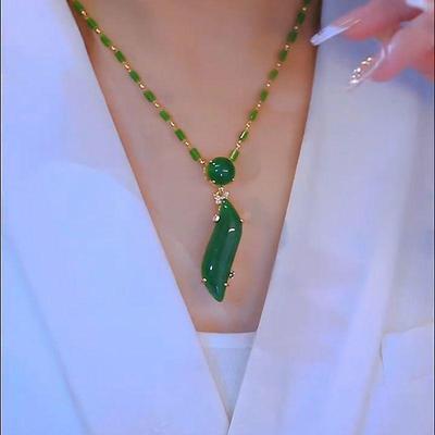 Elegante Collana da Vita in Giada [Regalo per Moglie/Fidanzata] - Dichiarazione di Moda Versatile