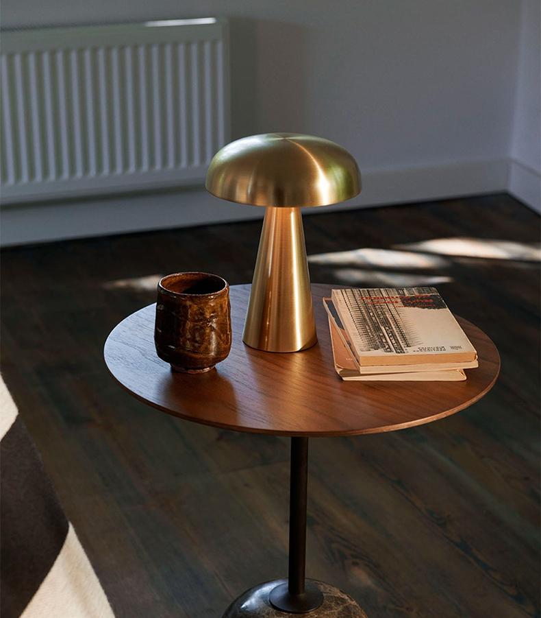 Nordic Portable Small Mushroom Table Lamp Usb Rechargeable Touch Dimming Eye Protection Led Night Light Bedroom Atmosphere