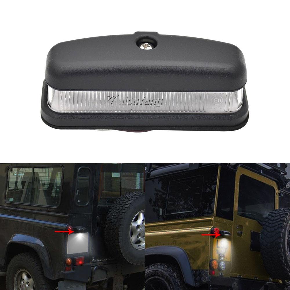 LED License Number Plate Light For Land Rover Defender 90 110 130 1990-2016 Series 2 2A & 3 All Models White Rear Tail Lamp