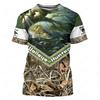 Creative Printed Pattern Short Sleeved Carp 3D Digital Printed Loose Fit Men's T-shirt