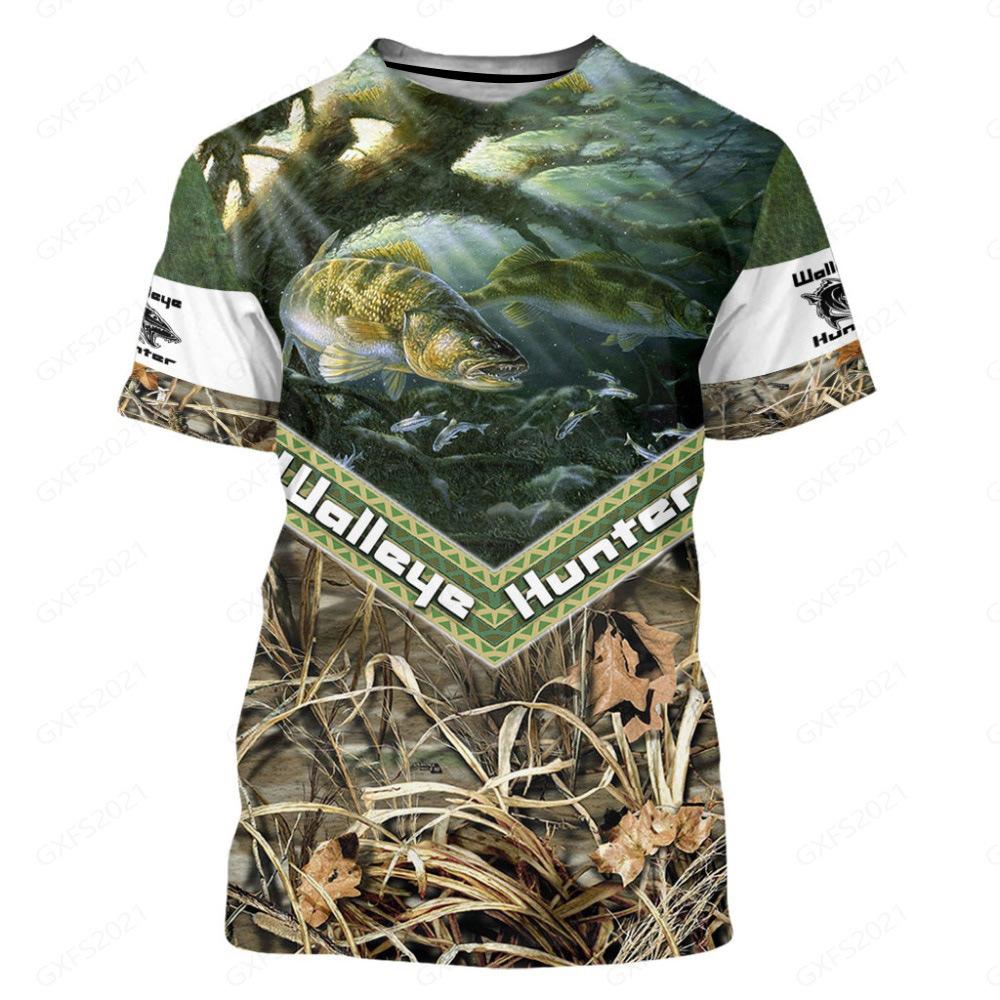Creative Printed Pattern Short Sleeved Carp 3D Digital Printed Loose Fit Men's T-shirt