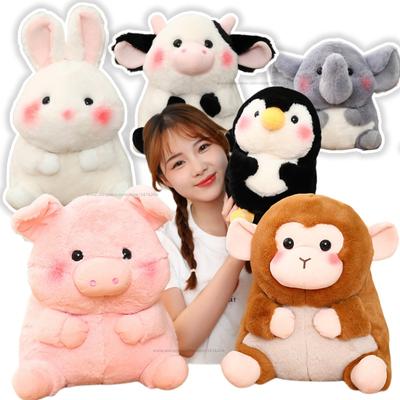 Kawaii velká koule zvířata plněná králíček růžové prasátko opice slon tučňák objetí plyšová plyšová hračka trajekt plyšová panenka pro dívku