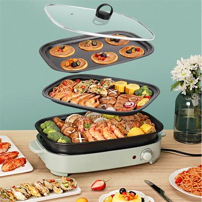 Cuisinière électrique multifonctionnelle 220 V pour marmite, four, barbecue, 3 plaques