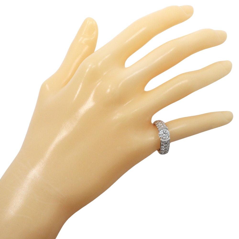 Ring Pt900Platinum/diamond #4.9(US Size) 8.8g Women Used