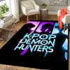 1Pc Kpop Demon Hunters Rug, Office Carpet Indoor Outdoor Doormat, Non-Slip, Comfortable, Living, Christmas Halloween,  Xmas Gift L1315