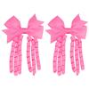 2Pcs New Children's Colorful Hair Woven Headdress Curly Rolls Bow Tassel Hair Accessories Candy Color Little Girl Hair Clip