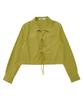 DELICCENT Ribbon Crop Shirt [Olive Green]