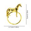 12Pcs Standing Horse Shape Napkin Ring Animal Napkin Ring Holders for Christmas Thanksgiving Banquet Decor