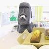 Easter Stone Statue Statue Housewife Colorant Box Moai Nozzle Paper Pump Napkin Napkin Box